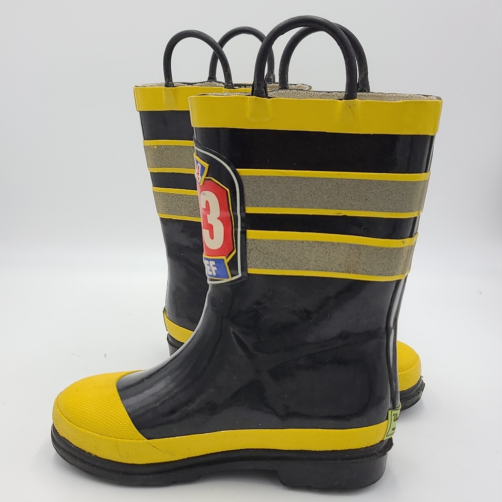 Western Chief Black and Yellow Kids Boots - Picture 2 of 6